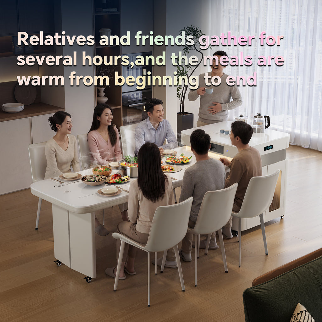 TUCOIVA Smart Heated Kitchen Island Dining Table