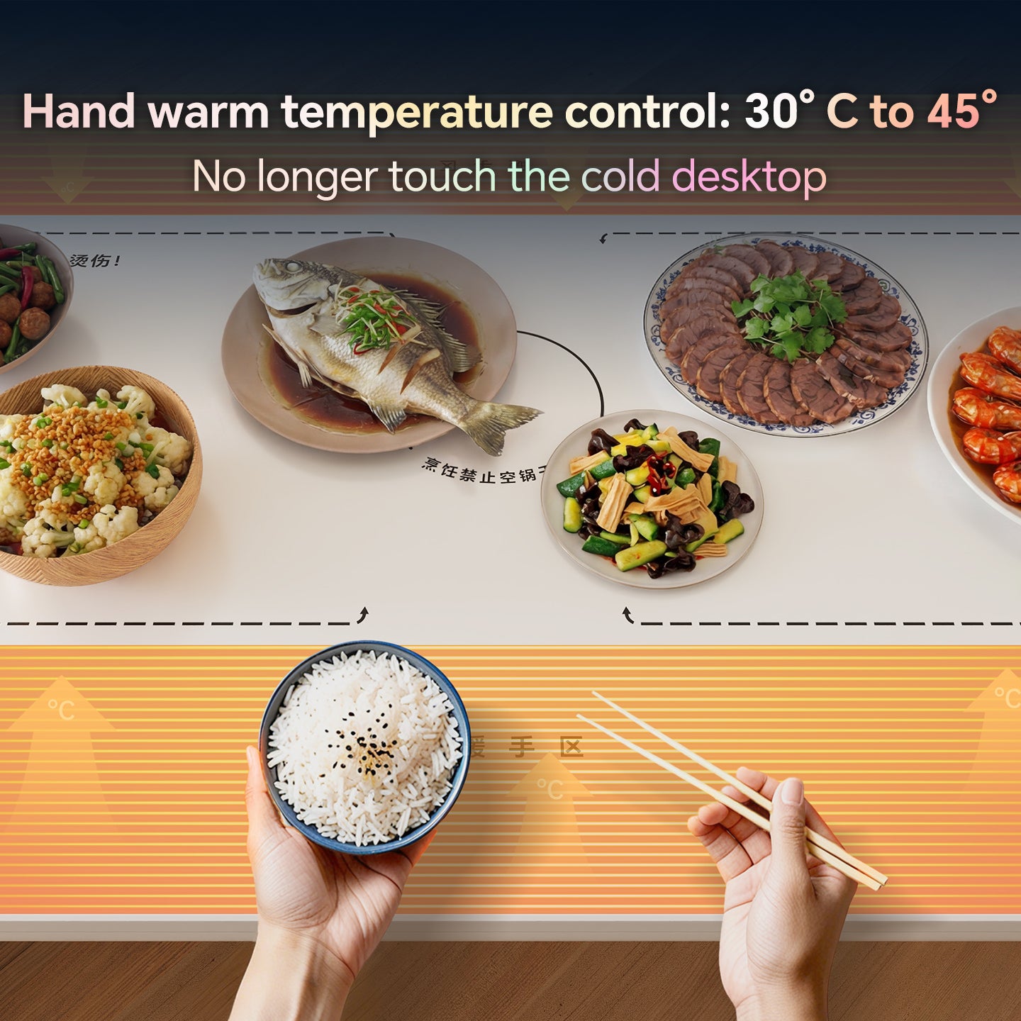 TUCOIVA Z-Leg Smart Kitchen Island Dining Table
