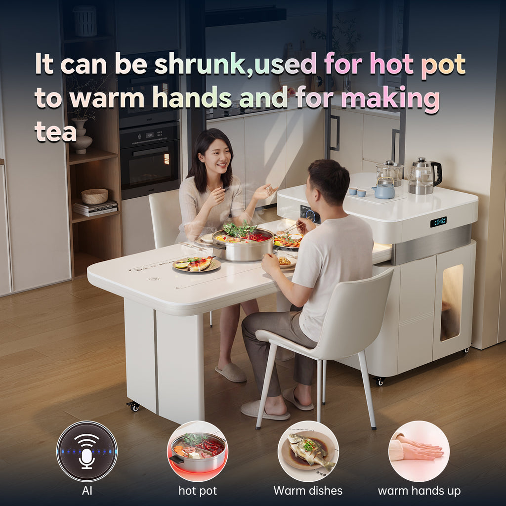 TUCOIVA Smart Heated Kitchen Island Dining Table
